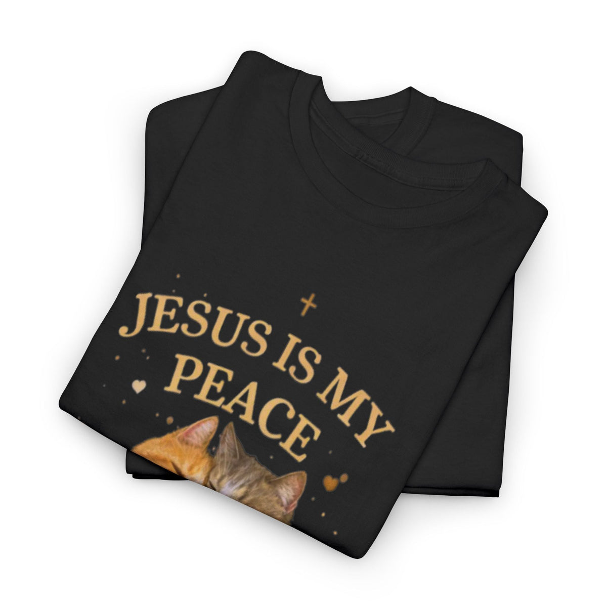 Gesù è la mia pace, i gatti sono il mio conforto - T-shirt