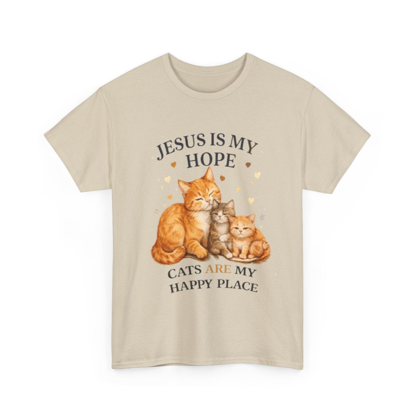 Jesus Is My Hope Cats Are My Happy Place T-Shirt