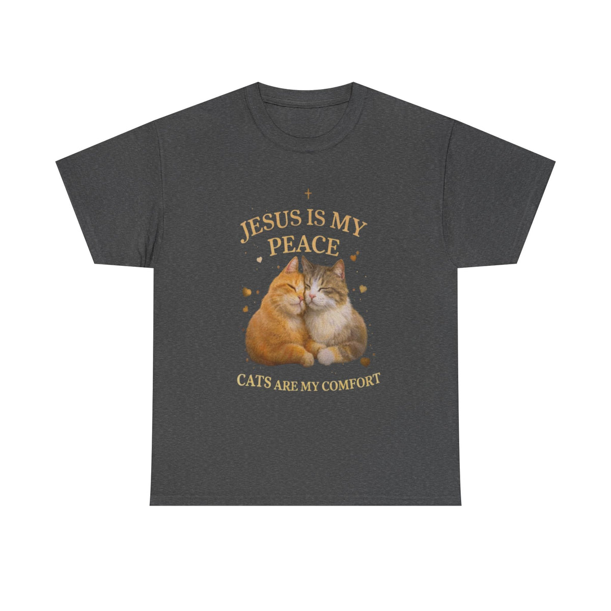 Gesù è la mia pace, i gatti sono il mio conforto - T-shirt