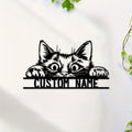 Arte murale in metallo con gatto personalizzato