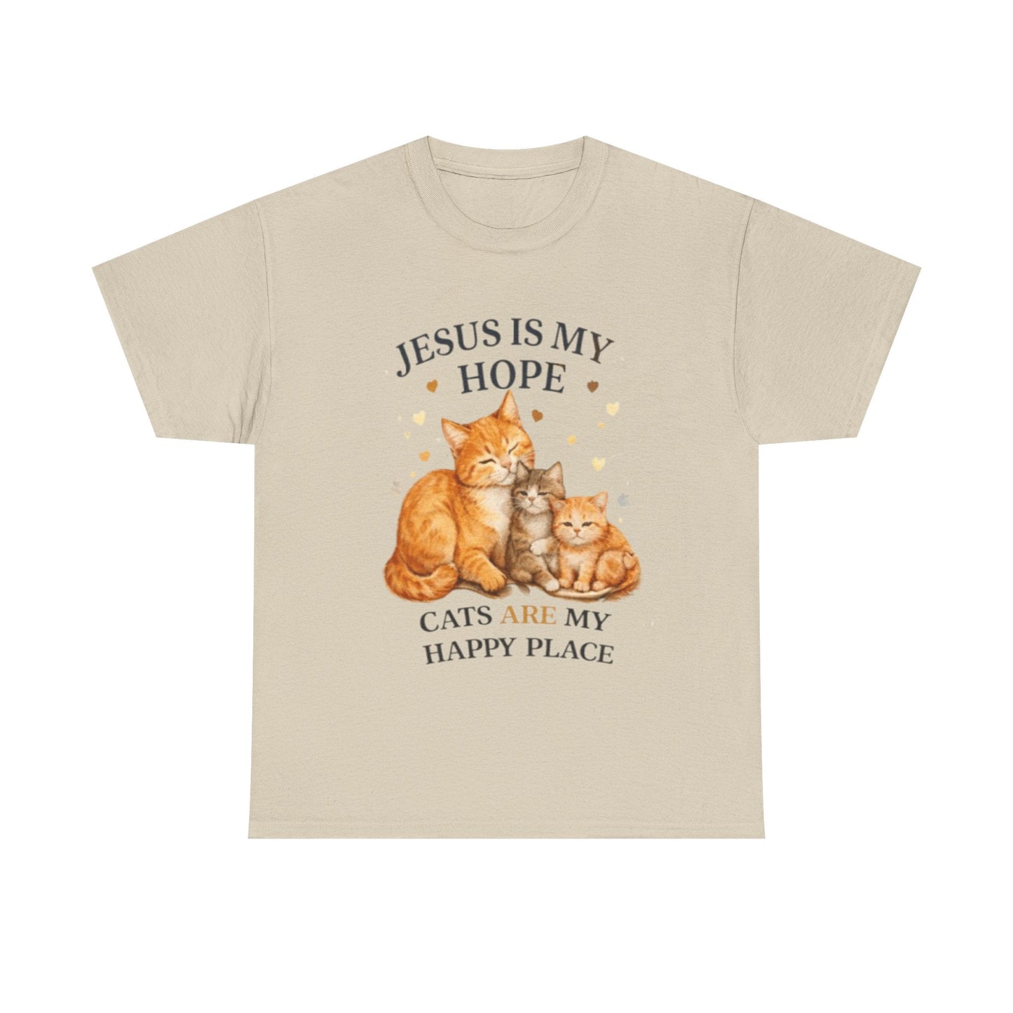 Jesus Is My Hope Cats Are My Happy Place T-Shirt