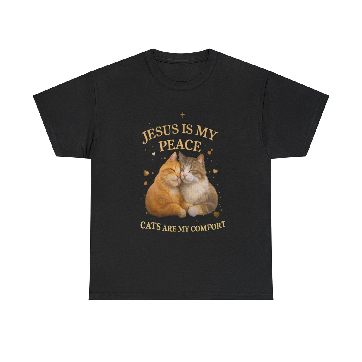 Gesù è la mia pace, i gatti sono il mio conforto - T-shirt