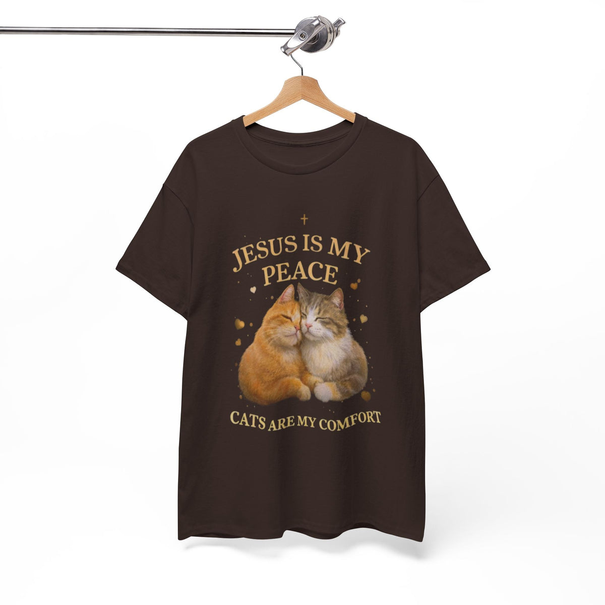 Gesù è la mia pace, i gatti sono il mio conforto - T-shirt