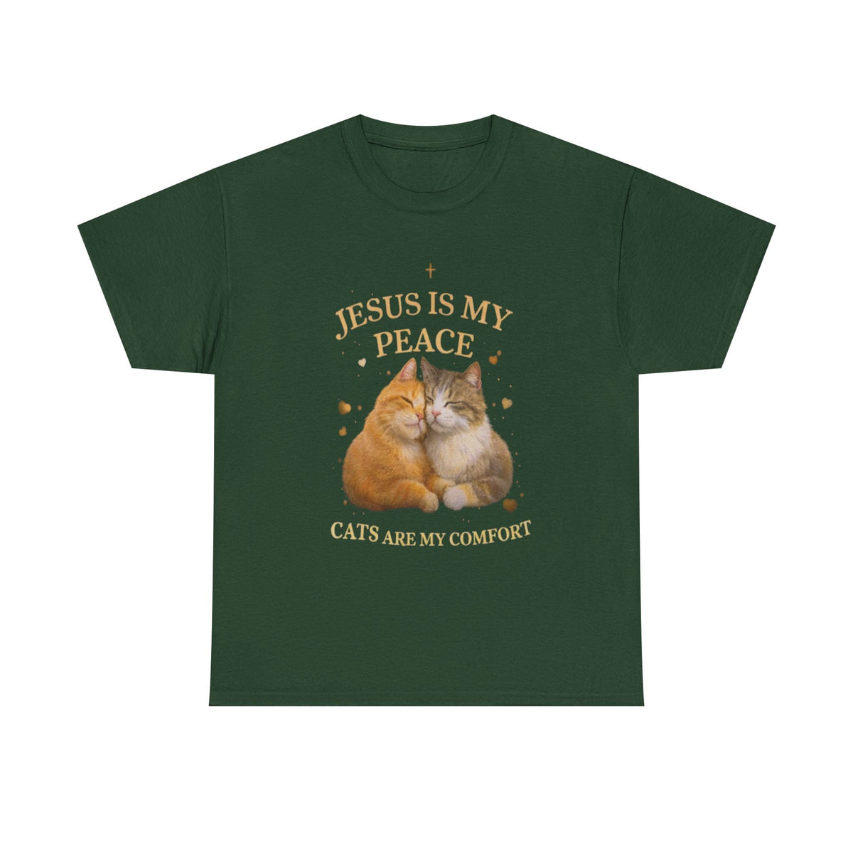 Gesù è la mia pace, i gatti sono il mio conforto - T-shirt