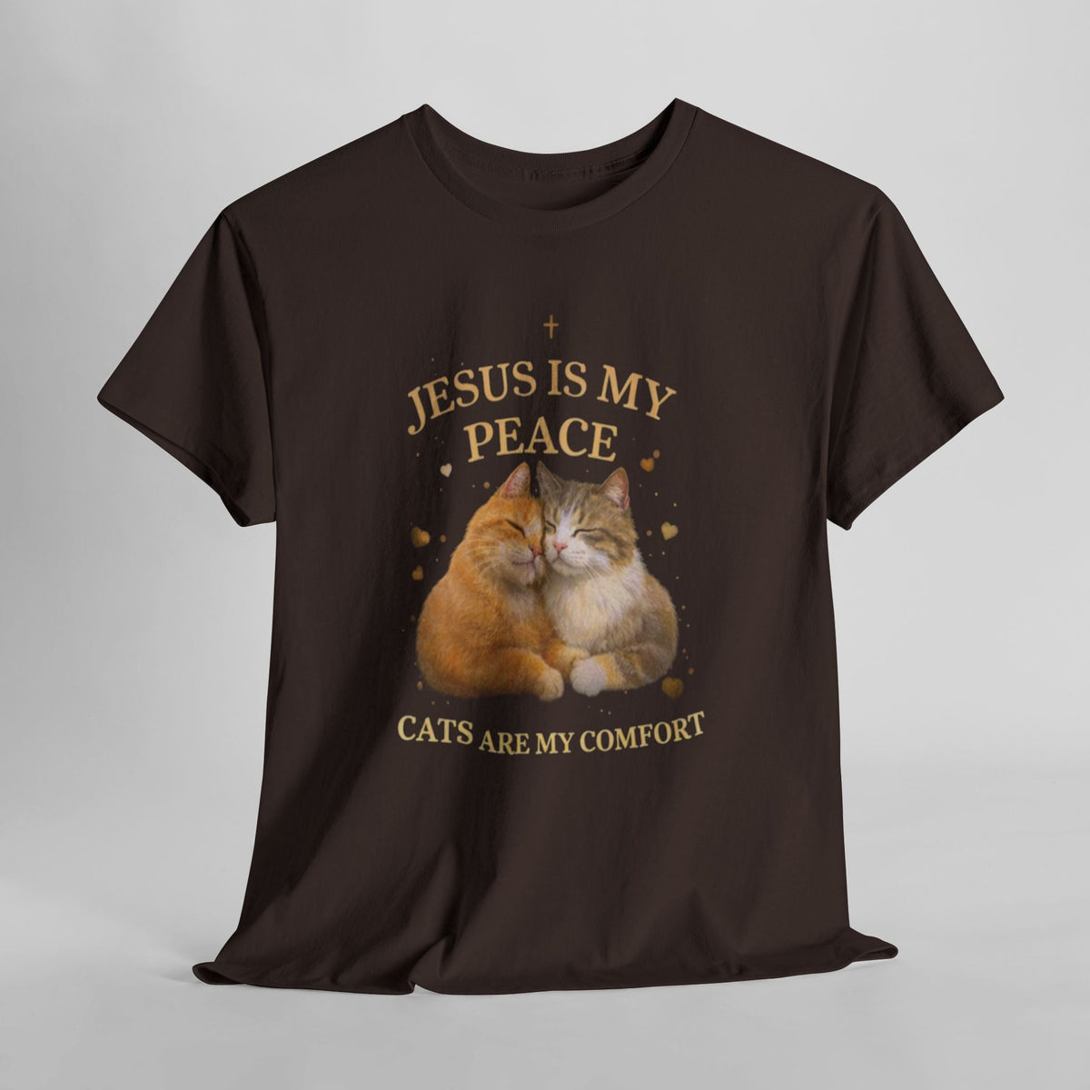Gesù è la mia pace, i gatti sono il mio conforto - T-shirt