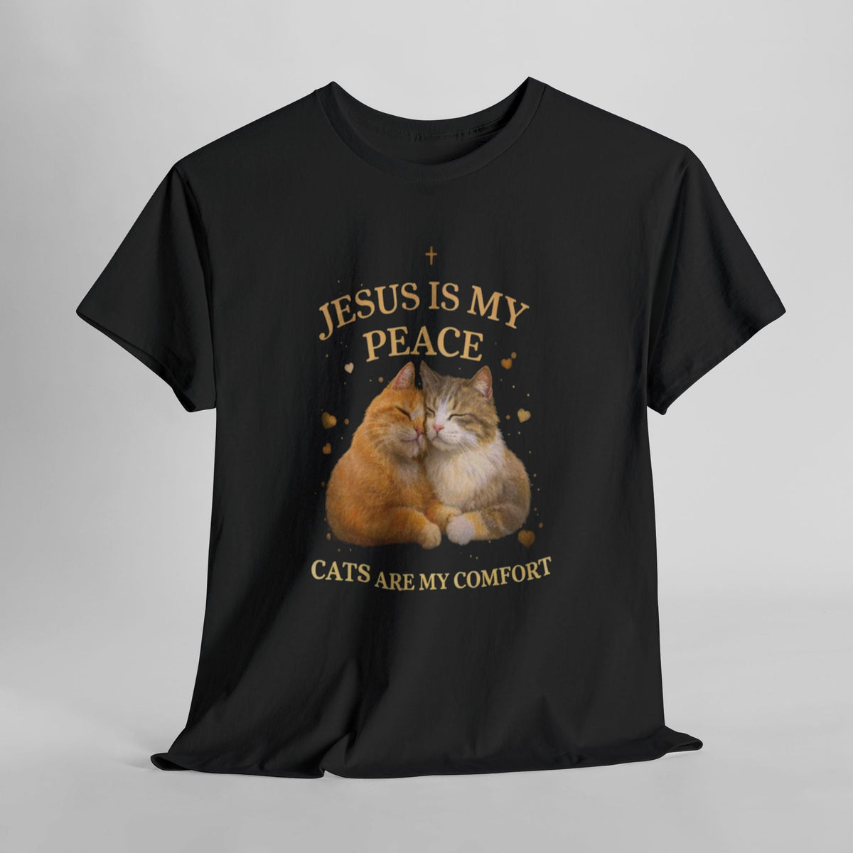Gesù è la mia pace, i gatti sono il mio conforto - T-shirt