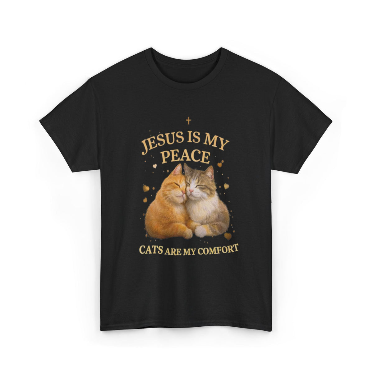 Gesù è la mia pace, i gatti sono il mio conforto - T-shirt