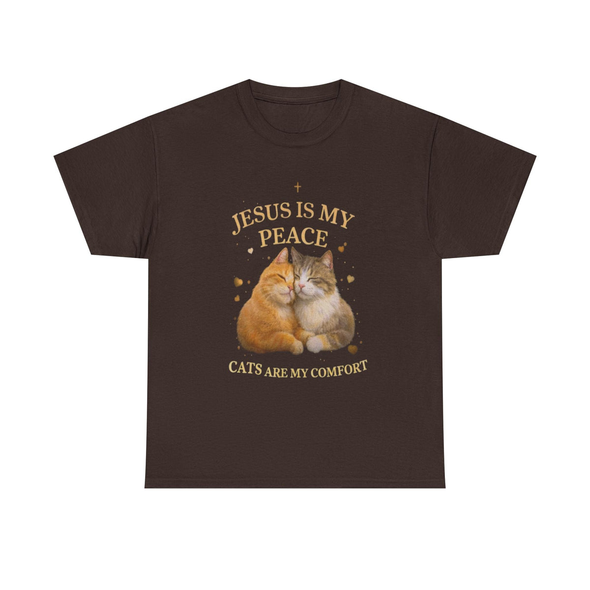 Gesù è la mia pace, i gatti sono il mio conforto - T-shirt