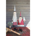Set di 2 Babbo Natale in metallo con barba
