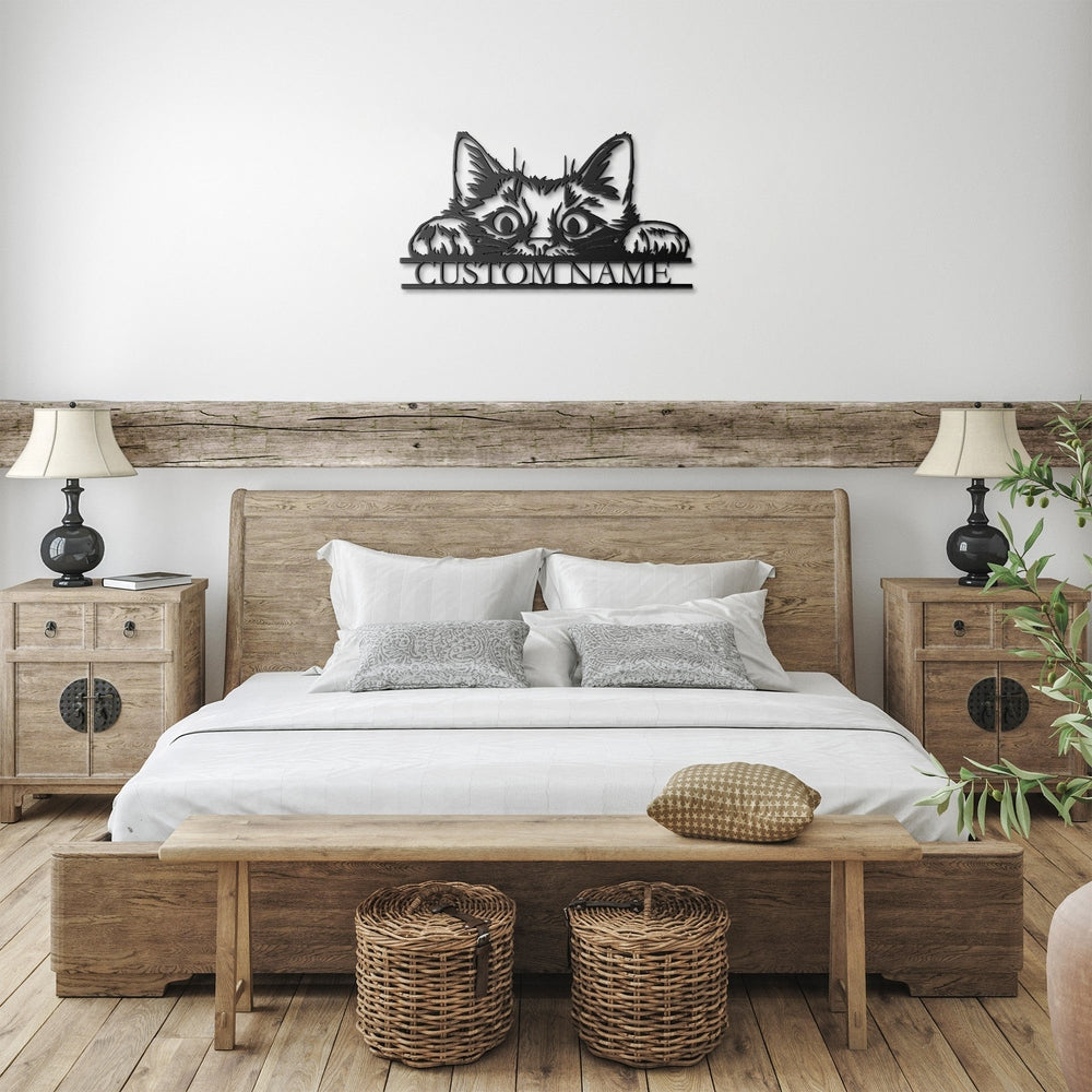 Cat Metal Wall Art, Personalized Cat Signs