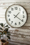 Orologio da parete rotondo in bianco e nero