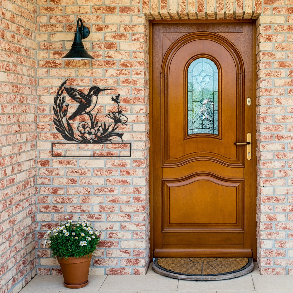 Targa da parete personalizzata in metallo con uccelli e motivi floreali – Decorazione artistica in stile rustico, non richiede elettricità – Regalo perfetto per gli amanti della natura e degli uccelli