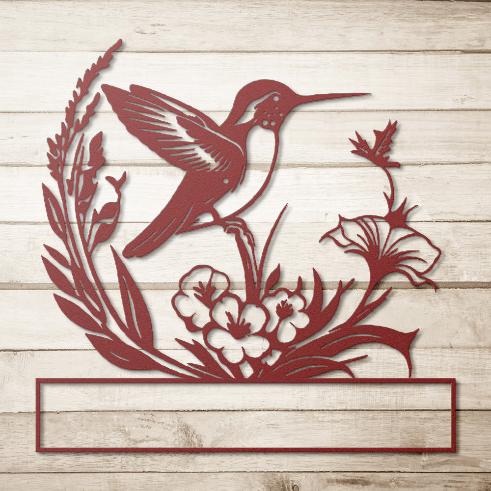 Personalized Metal Bird & Floral Wall Plaque – Custom Farmhouse Art Decor, No Electricity Required – Perfect Gift for Nature & Bird Enthusiasts