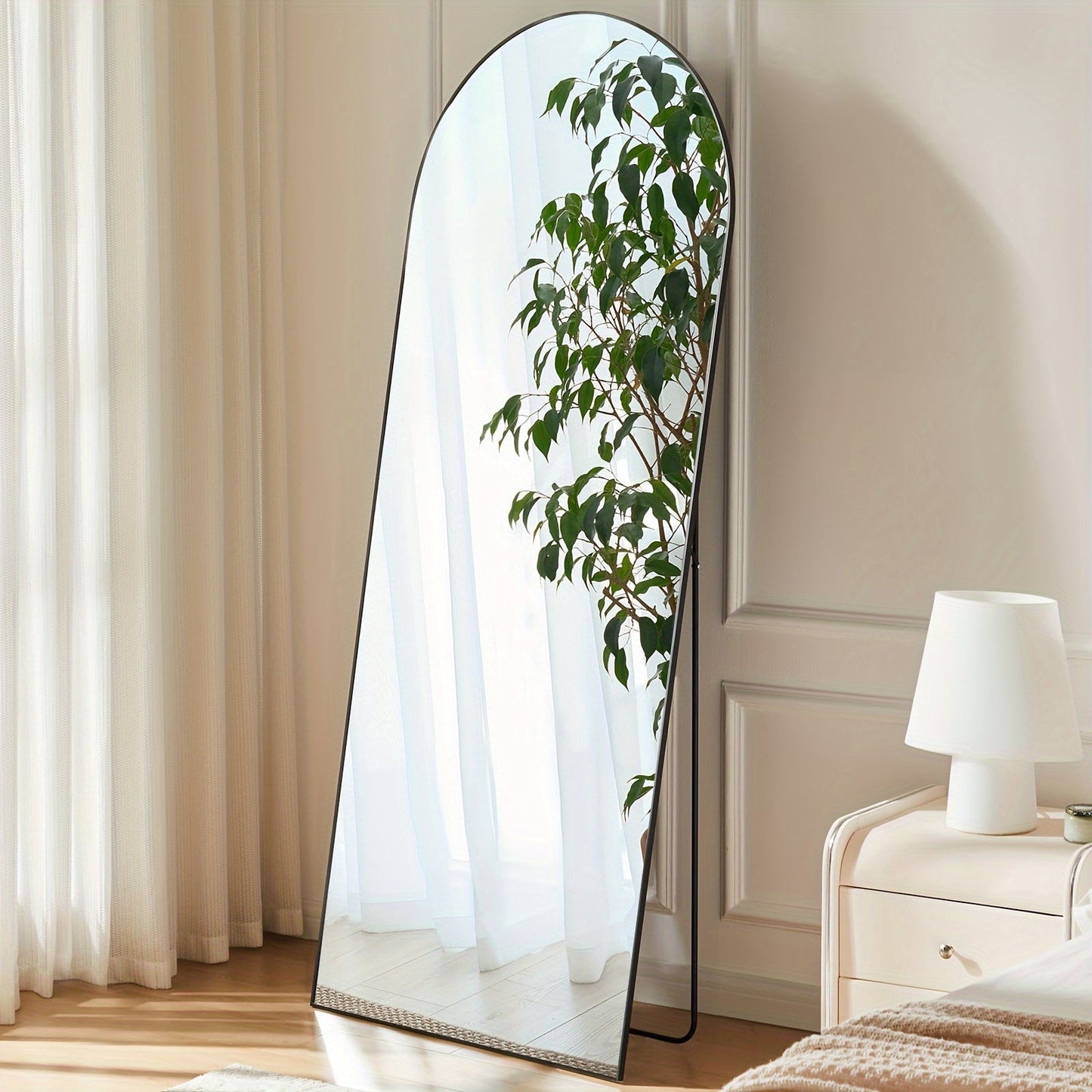 Full-Length Floor Mirror with Stand