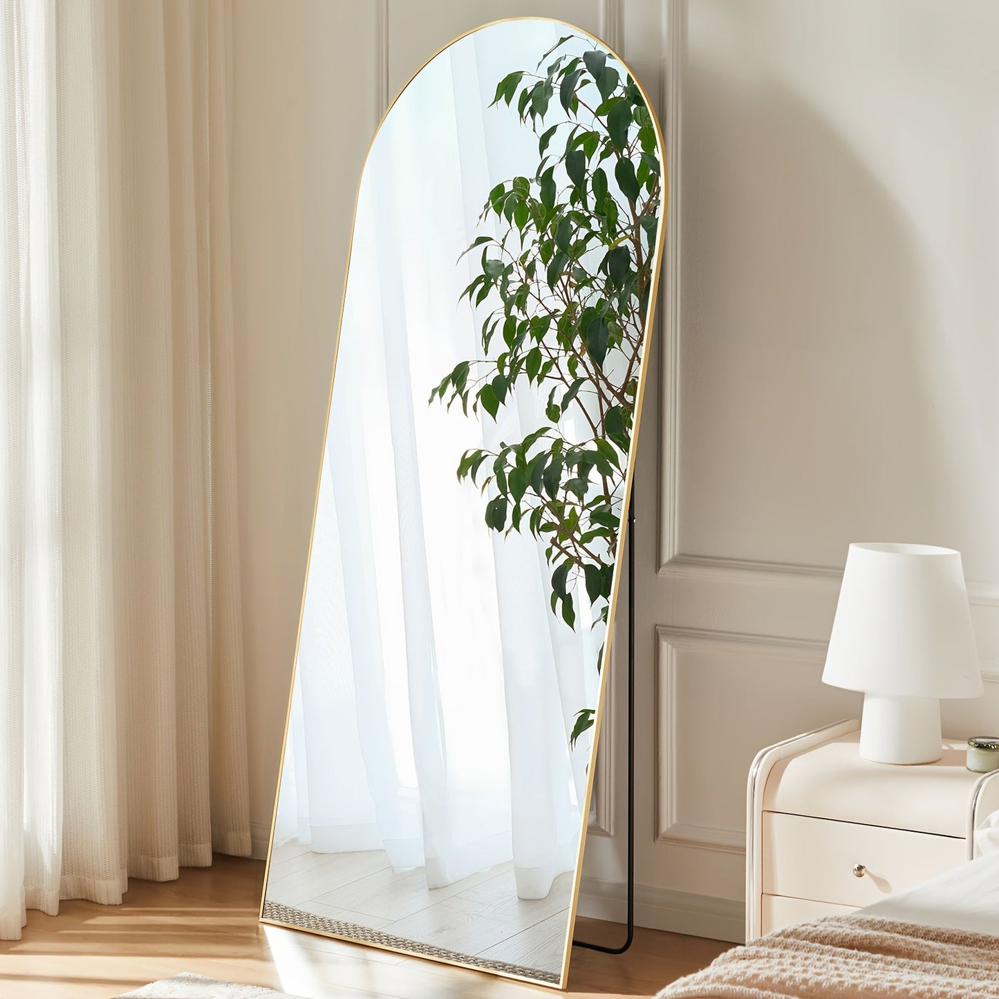 Full-Length Floor Mirror with Stand