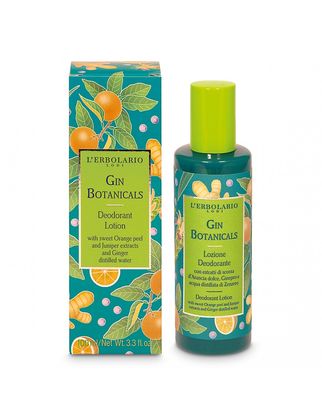 Lozione deodorante ai botanici di gin