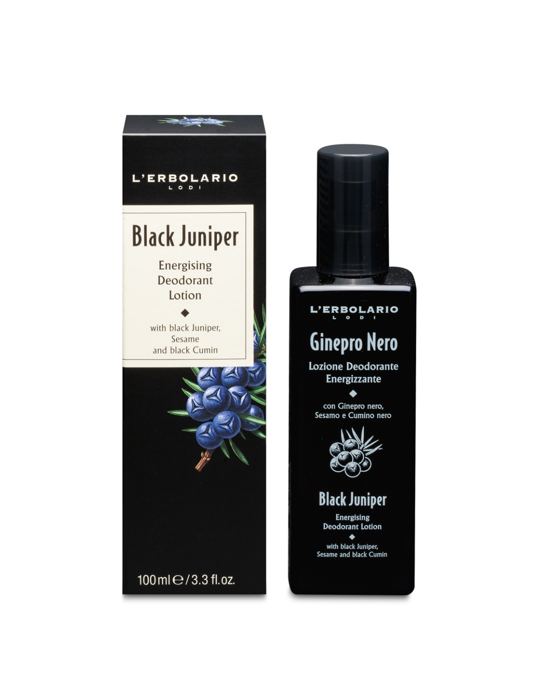 Lozione deodorante energizzante Ginepro Nero