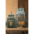 Set di 2 lanterne a persiana blu vintage