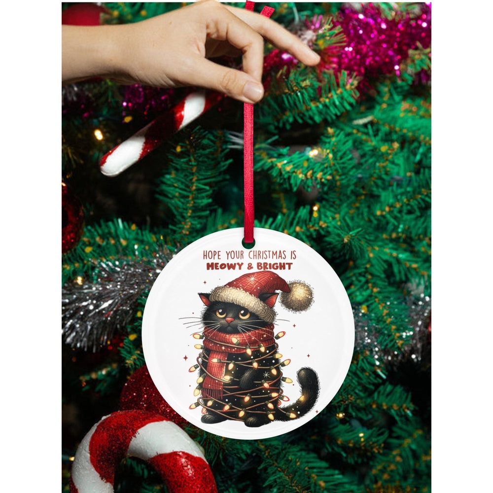 Spero che il tuo Natale sia "Micio-so" e Splendente - Ornamento in Acrilico