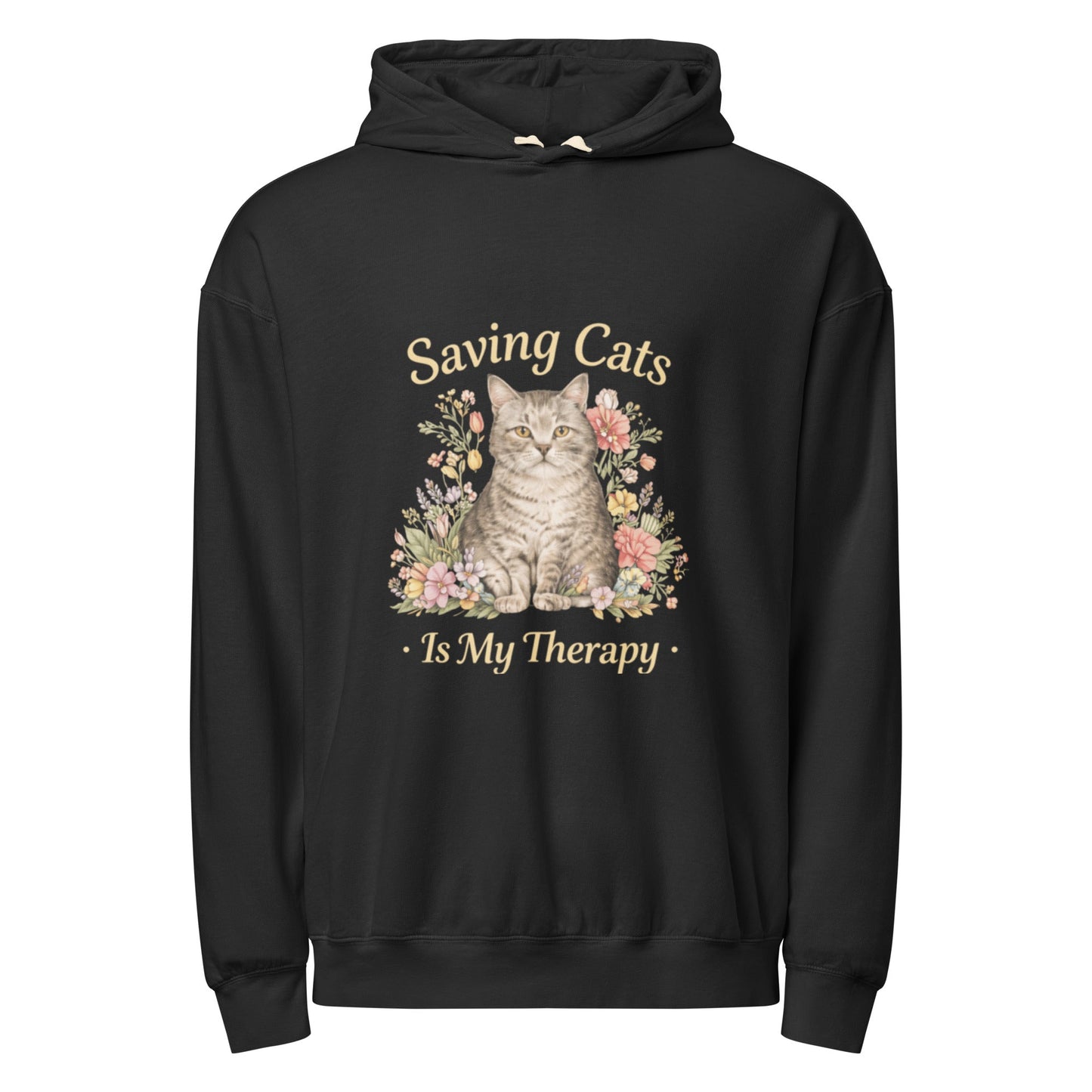 Saving Cats Is My Therapy Unisex Hoodie | Cat Lover Gift